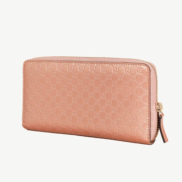 Gucci Dusty Rose Microguccissima Zip-Around Wallet - Picture 3 of 9